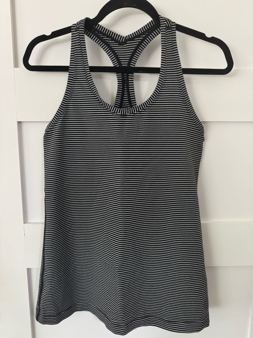 Lululemon Black and White Striped Tank